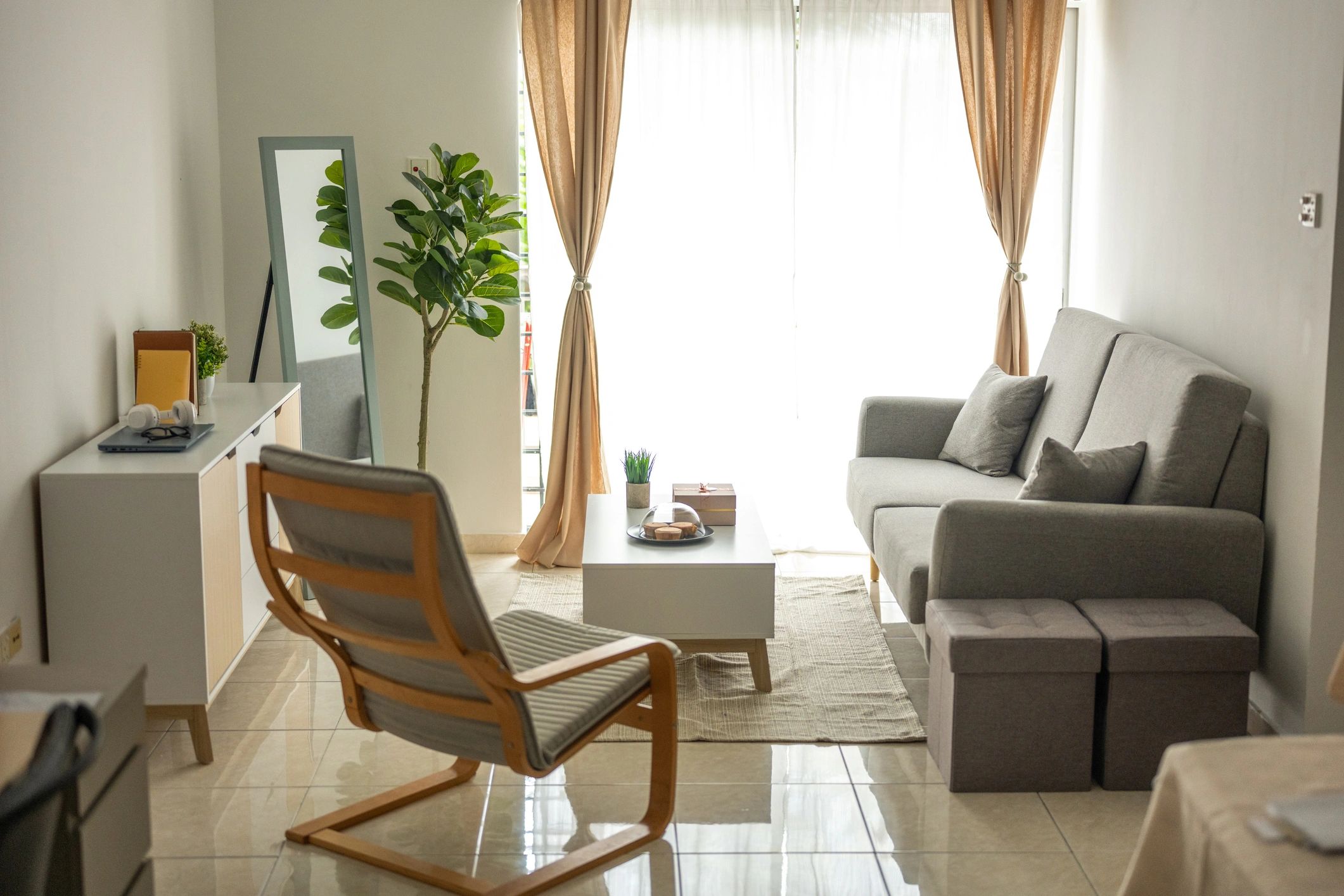 Minimalist interior with clean modern styling