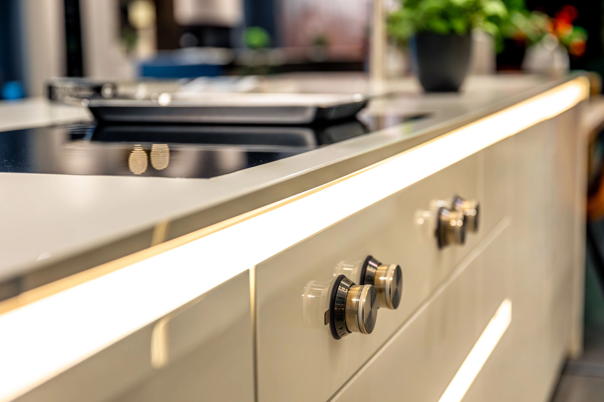 Modern luxury kitchen with refined cabinetry and premium hardware