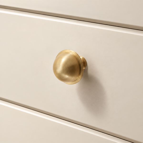 Vintage Brass Cabinet and Drawer Knobs – American Style - 2-Piece Set