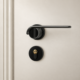 Aluminum Alloy Privacy Door Handle and Lock Set for Bedrooms and Bathrooms