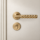 Luxury Minimalist Silent Door Handle and Lock Set for Bedrooms