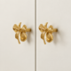 Decorative Bow-Shaped Brass Cabinet and Drawer Knobs – 5-Piece Set