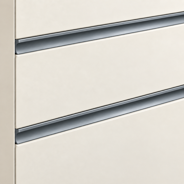 Modern Concealed G-Shaped Aluminum Cabinet Pulls 400mm – 2-Piece Set