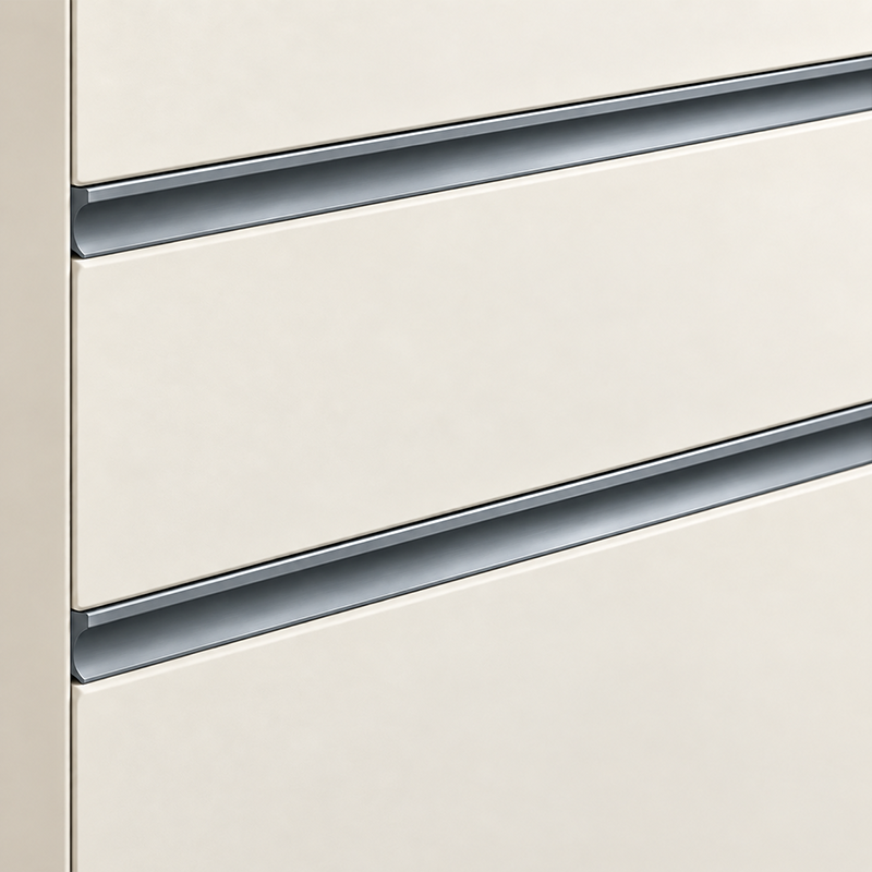 Modern Concealed G-Shaped Aluminum Cabinet Pulls 400mm – 2-Piece Set