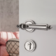 European-Style Silver Zinc Alloy Quiet Door Handle and Lock Set