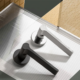 1 Zinc Alloy Silent Door Handle and Lock Set – French Style