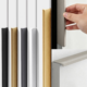 Minimalist Concealed Aluminum Edge Pulls for Cabinets and Drawers - 2-Piece Set
