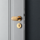 Antique Gold Split Door Handle and Lock Set for Interior Doors