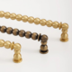 Decorative Brass Cabinet Pull Handles - 2-Piece Set