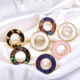 1 Decorative Brass Acrylic Circular Cabinet Knobs - 2-Piece Set