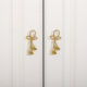 1 Decorative Bow-Shaped Brass Cabinet and Drawer Knobs – 5-Piece Set