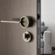 American Retro Round Door Handle and Lock Set