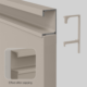Modern Concealed G-Shaped Aluminum Cabinet Pulls 400mm – 2-Piece Set