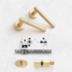 Luxury Minimalist Silent Door Handle and Lock Set for Bedrooms