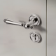 European-Style Silver Zinc Alloy Quiet Door Handle and Lock Set