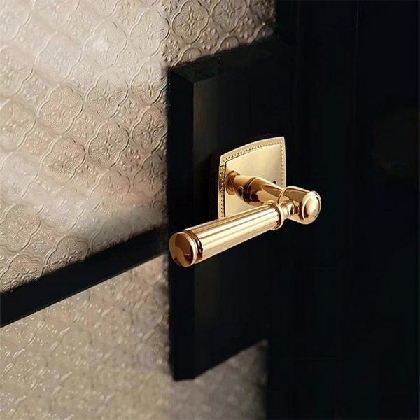 Retro Zinc Alloy Silent Keyless Privacy Door Handle and Lock Set