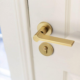 2 Zinc Alloy Silent Door Handle and Lock Set – French Style