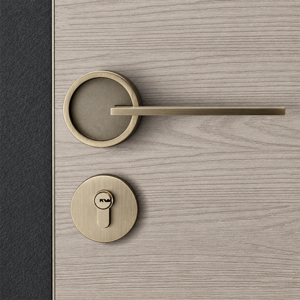 American Retro Round Door Handle and Lock Set