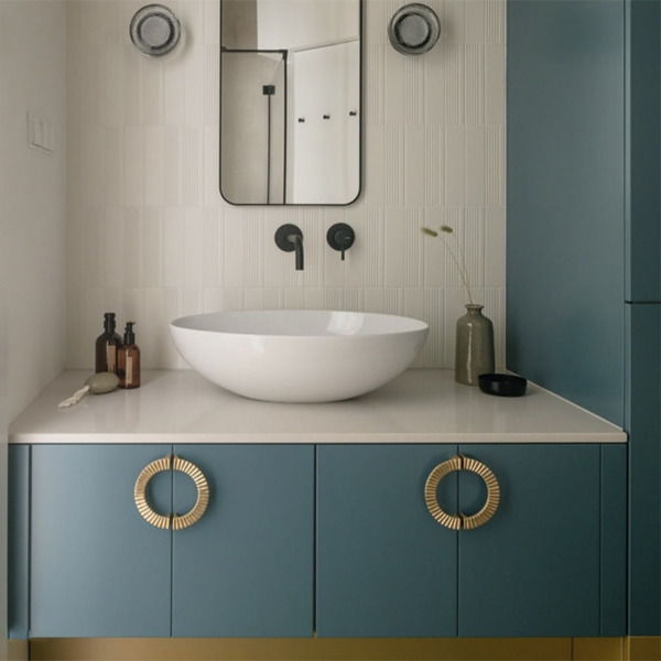 Semi-Circular Gold Brass Cabinet Pull Handles – Nordic Style, 2-Piece Set