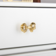 2 Decorative Bow-Shaped Brass Cabinet and Drawer Knobs – 5-Piece Set