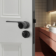 Aluminum Alloy Privacy Door Handle and Lock Set for Bedrooms and Bathrooms