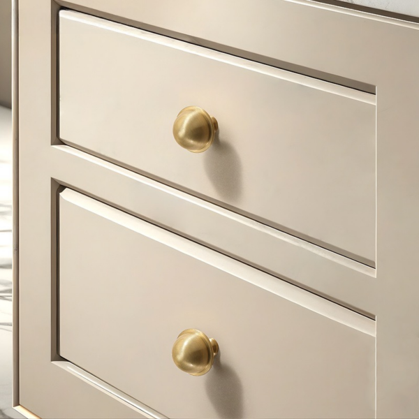 Vintage Brass Cabinet and Drawer Knobs – American Style - 2-Piece Set