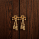 3 Decorative Bow-Shaped Brass Cabinet and Drawer Knobs – 5-Piece Set