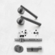 Luxury Minimalist Silent Door Handle and Lock Set for Bedrooms