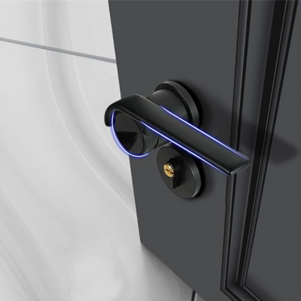 Aluminum Alloy Privacy Door Handle and Lock Set for Bedrooms and Bathrooms