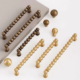 Decorative Brass Cabinet Pull Handles - 2-Piece Set