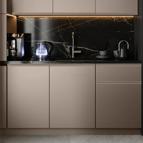 Modern Concealed G-Shaped Aluminum Cabinet Pulls 400mm – 2-Piece Set