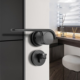 Aluminum Alloy Privacy Door Handle and Lock Set for Bedrooms and Bathrooms