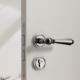 European-Style Silver Zinc Alloy Quiet Door Handle and Lock Set