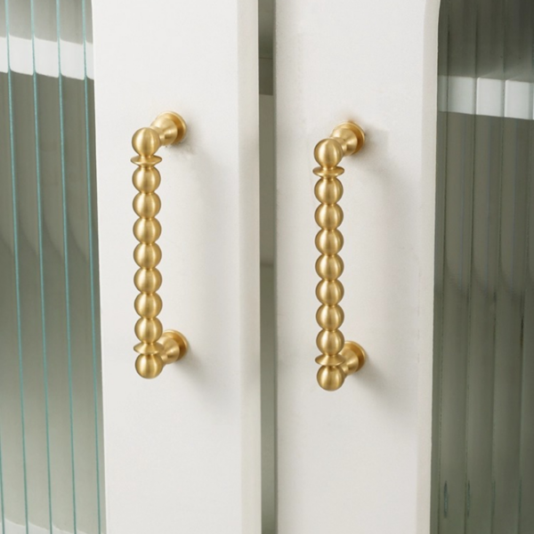 Decorative Brass Cabinet Pull Handles - 2-Piece Set