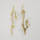 Decorative Flower-Shaped Brass Cabinet Pulls - 2-Piece Set
