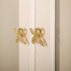 5 Decorative Bow-Shaped Brass Cabinet and Drawer Knobs – 5-Piece Set