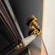 French-Style Beige Ceramic Silent Door Handle and Lock Set