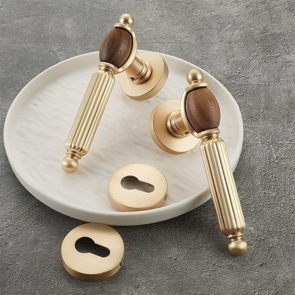 Retro Zinc Alloy Silent Door Handle and Lock Set