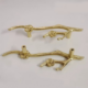 Decorative Flower-Shaped Brass Cabinet Pulls - 2-Piece Set