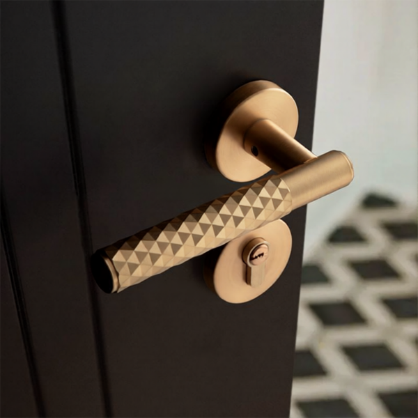 Luxury Minimalist Silent Door Handle and Lock Set for Bedrooms