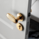 Antique Gold Split Door Handle and Lock Set for Interior Doors