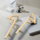 Modern Zinc Alloy Cabinet Pull Handles – Left and Right Pairs - 2-Piece Set