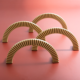 Semi-Circular Gold Brass Cabinet Pull Handles – Nordic Style, 2-Piece Set