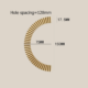 Semi-Circular Gold Brass Cabinet Pull Handles – Nordic Style, 2-Piece Set