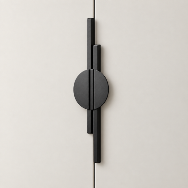 Modern Semi-Circular Aluminum Cabinet Pull Handles - 2-Piece Set