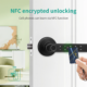 5-in-1 Smart Door Handle Lock with Fingerprint, Password, RFID Card and Tuya App