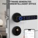 Keyless Fingerprint Door Handle with Dual-Row Keypad